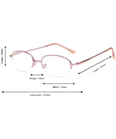 Folding Reading Glasses Ladies Fashion Metal 1.0 to 4.0 - Pink Ordinary - CD18E7O9IA7 $34.34 Rimless