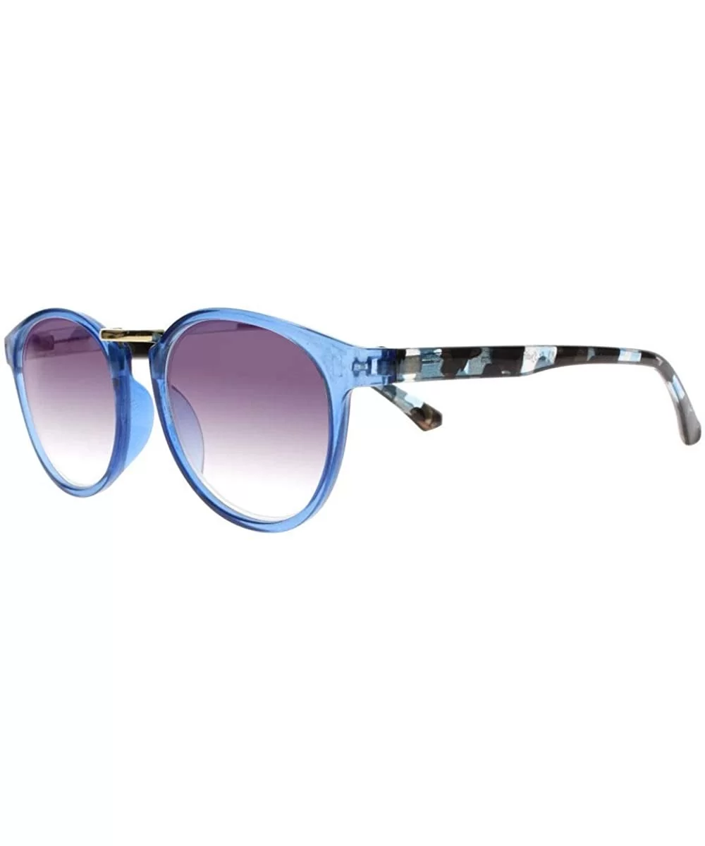 Women Oval Bohemian Style Spring Hinges Tinted Lens Reading Glasses +1.0~+4.0 - Blue - CE18HYLXTDA $13.53 Oval