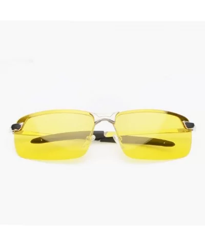 Night Driving Glasses-Vision Anti Glare Drivers Polarized UV400 Fit Over - Gold - CS18OA4K0DO $12.59 Rectangular