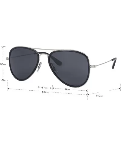 Polarized Mens Womens Aviator Fashion Vintage Designer Sunglasses Glare JO691 - Black Frame Black Lens - C6120Y9XD25 $54.28 A...