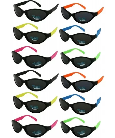 12 Pack 80's Style Neon Party Sunglasses Adult/Kid Size with CPSIA certified-Lead(Pb) Content Free - CW12O6GYAK5 $12.11 Sport