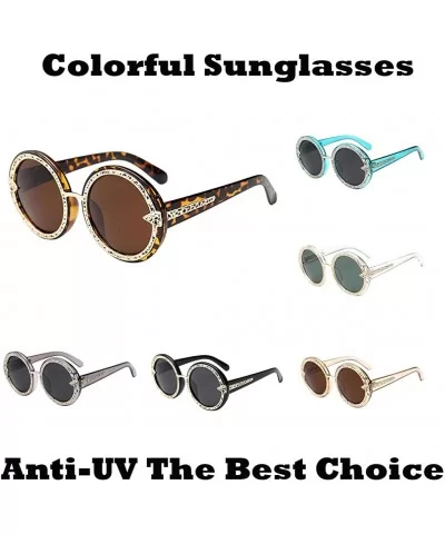 Colorful Retro Vintage Sunglasses for Women Clout Goggles Plastic Frame Glasses - A - CX190HOZR87 $19.45 Goggle
