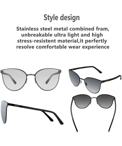 Polarized Sunglasses for Women Men UV400 Protection Vintage Round Fashion Aviator Metal&TR90 Ultralight JE017 - CQ18G6I77ZX $...