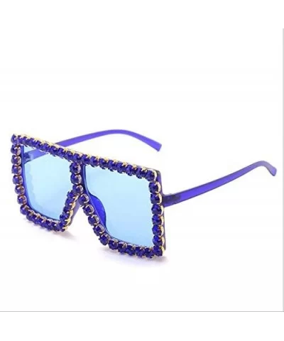 Vintage Sunglasses Oversize PinkDiamond - C65 Bluediamond - CN198AASDQX $61.82 Square