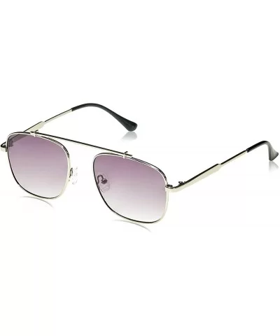 Unisex Sunglasses Mirrored Lens Metal Frame MR1902 - C3 Silver Frame/Gradient Grey Lens - CQ18GRNMR43 $35.60 Square