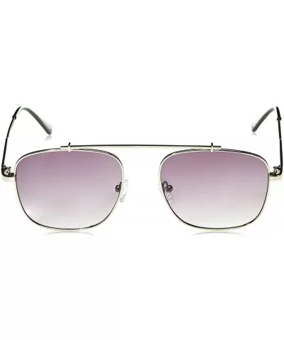 Unisex Sunglasses Mirrored Lens Metal Frame MR1902 - C3 Silver Frame/Gradient Grey Lens - CQ18GRNMR43 $35.60 Square