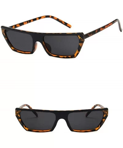 2020 new unisex fashion retro personality brand designer classic sunglasses UV400 - Leopard - CG19323U7C9 $17.99 Square