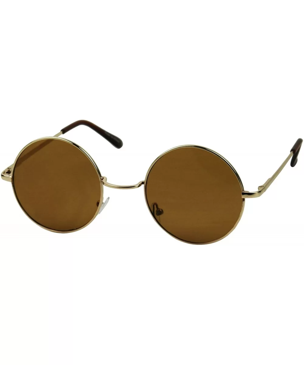 Classic Round Metal Sunglasses UV Protection John Lennon Style 60's Vintage Fashion Circle Hippy Shades - CH12O1T4YH9 $13.23 ...