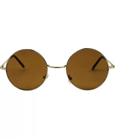 Classic Round Metal Sunglasses UV Protection John Lennon Style 60's Vintage Fashion Circle Hippy Shades - CH12O1T4YH9 $13.23 ...