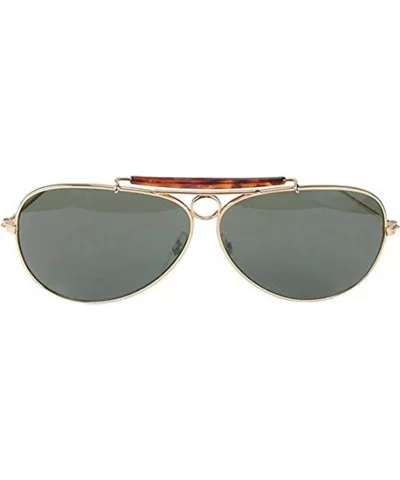 Gold and Green Aviator Sunglasses - CR1149OI5G1 $21.02 Aviator