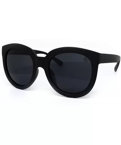 7154 Premium Oversized Full Rims Bold Tinted Round Cats eye Fashion Sunglasses - Bold - CO183OE90NS $19.99 Oversized