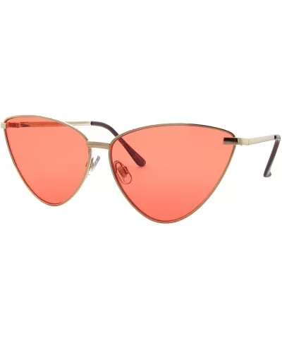 Women Cat Eye Fashion Style Sunglasses - Gold Red - CV18QHLYC57 $13.93 Cat Eye