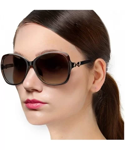 Classic Oversized Sunglasses for Women - Stylish Polarized Sun Glasses - 100% UV Protection - CP18QXA6GS7 $23.79 Oversized