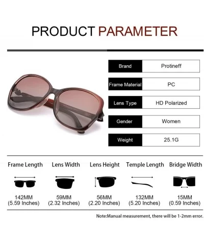 Classic Oversized Sunglasses for Women - Stylish Polarized Sun Glasses - 100% UV Protection - CP18QXA6GS7 $23.79 Oversized