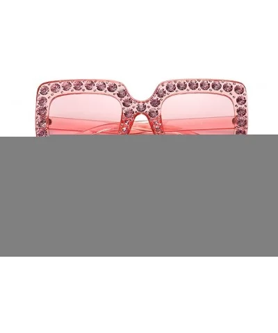 Women Sunglasses Crystal Brand Designer Oversized Square Sunglasses - C3 - CK18CNXWY8R $12.60 Square