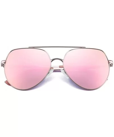 Women Luxury Cat Eye Sunglasses Alloy Frame Driving Sun Glasses For men women - Pink - CH18WD7G0N9 $24.46 Aviator