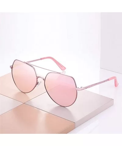 Women Luxury Cat Eye Sunglasses Alloy Frame Driving Sun Glasses For men women - Pink - CH18WD7G0N9 $24.46 Aviator