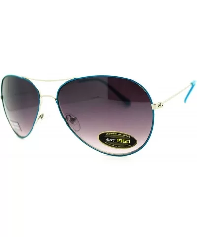 Flat Top Aviator Sunglasses Sport Car Racing Mens Womens Fashion - CV11DRB198X $11.54 Sport