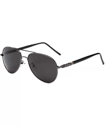 Polarized Sunglasses for Men Women-Classic Aviator Style-UV Protection 8084 - Grey - CJ199UUX0XT $12.60 Aviator