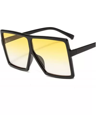 2020 Square Sunglasses Women Fashion Oversized Lady Glasses Men UV400 Driving Sun Shade Foe Eyewear-C2 YELLOW - C0198ZQUX3W $...