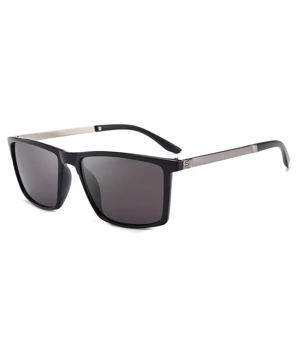 Square Sunglasses Men Polarized Mirror Driving Retro Sun Glasses UV400 - 1 - CU18QY340Q2 $50.57 Round