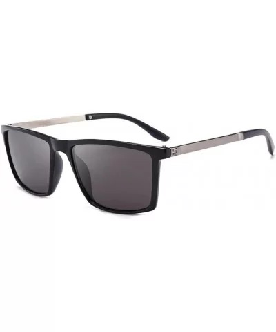 Square Sunglasses Men Polarized Mirror Driving Retro Sun Glasses UV400 - 1 - CU18QY340Q2 $50.57 Round