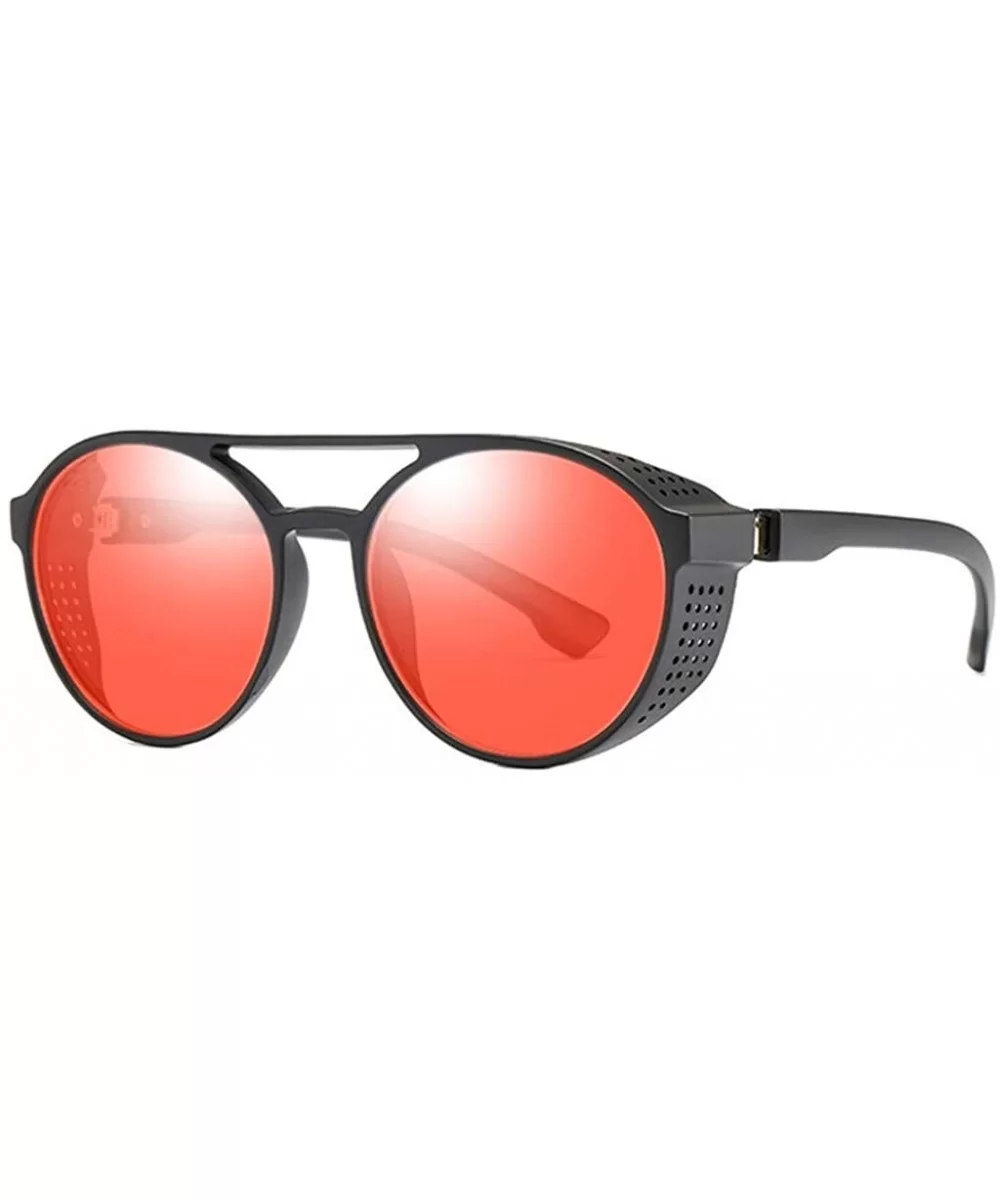 2019 Holiday Women's Fashion Cat Eye Shade Sunglasses Integrated Stripe Vintage Glasses - Red - CX18TL7EWI4 $11.20 Goggle