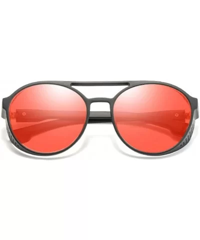 2019 Holiday Women's Fashion Cat Eye Shade Sunglasses Integrated Stripe Vintage Glasses - Red - CX18TL7EWI4 $11.20 Goggle