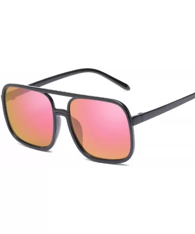 Square Oversized Sunglasses Women Big Frame Pink Sun Glasses FeMirror Oculos Unisex Gradient Hip Hop Shades - CY198AI2HLR $27...