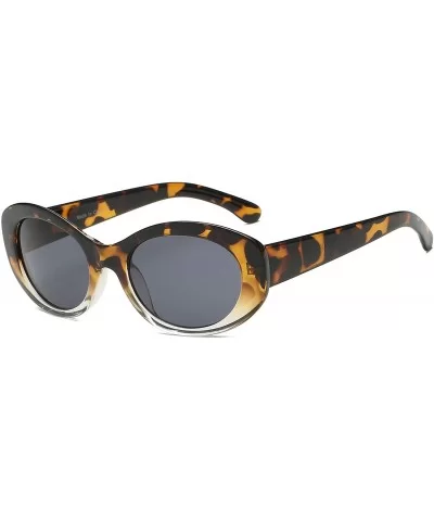 Retro Vintage Clout Goggles Oval Mod Round Lens Sunglasses - Tortoise - CI18I54RC6Q $11.83 Round