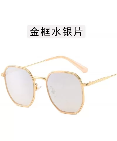 Retro Classic Polygon Oversize Sunglasses Men Sun Glasses Women Vintage Metal Frame Lens Eyewear UV400 - 2 - CH198ZAN9Y2 $56....