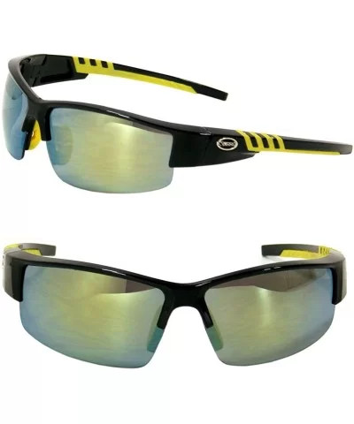 Comfort Fit All Sports Performance Sunglasses SA7922 - Yellow - CN11KH4KYZR $11.86 Sport