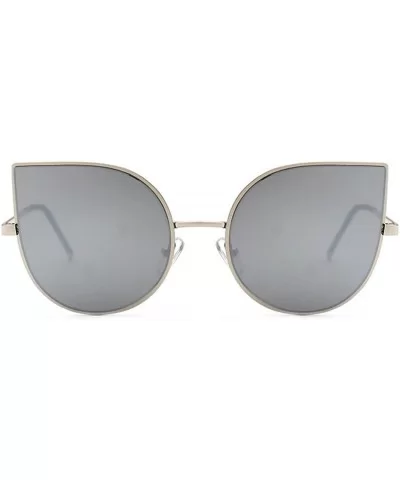 Retro Style Vintage Cat Eye Mirror Lens Sunglasses Metal Frame - C0126IBR621 $13.84 Cat Eye