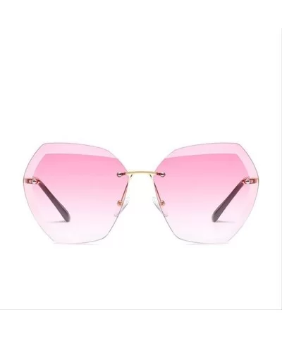 Frameless Sunglasses Ladies Summer Oversized Retro Sunshade Ladies Sunglasses Women Ladies Sunglasses - C2198Q7YL28 $43.69 Ov...