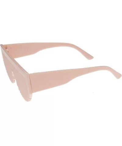 Novelty Retro Comb Sunglasses For Women Men Wide Arms 56mm - Pink - CG12NTZGZNH $15.19 Rectangular