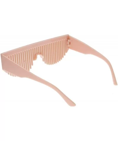 Novelty Retro Comb Sunglasses For Women Men Wide Arms 56mm - Pink - CG12NTZGZNH $15.19 Rectangular