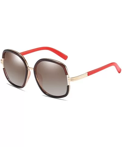 Ladies Vintage Round Polarized HD TAC Sunglasses for Women Classic Retro Designer Style - B - CB198NRXRDR $25.79 Oversized