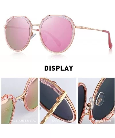 DESIGN Women Luxury Brand Oval Polarized Sunglasses Ladies Fashion C01 Black - C05 Brown - C418XEC5T95 $23.22 Oval