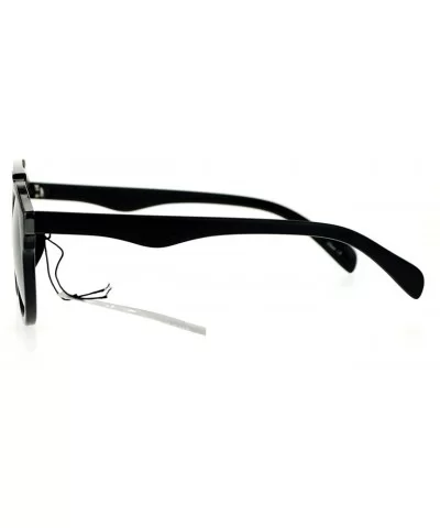 Retro Designer Fashion Sunglasses Top Metal Bar Bridge Unisex UV 400 - Matte Black - CO1206IF55R $13.07 Aviator