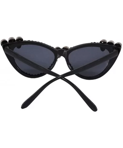 3D Skull Punk Sunglasses Round Bling Rhinestone Frame Rave Glasses - Black D - CS18X7DDQ7A $14.56 Oversized