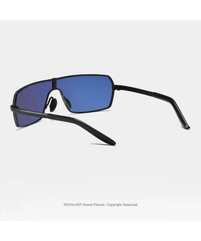 Men's Polarized Sunglasses for Driving Golf Fishing UV400 Protection Metal Frame 90079 - Black - CK18X8UHUSA $22.31 Sport