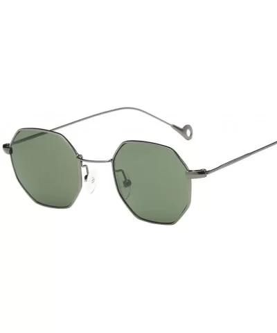 Unisex Sunglasses - Women Men Fashion Irregularity Metal Frame Glasses Classic Sunglasses (Green) - Green - CS18E4OR34W $10.3...