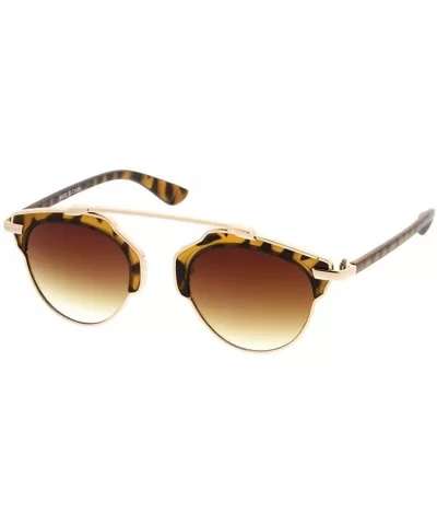 Retro Fashion Dapper Frame Brow Bar Women Sunglasses Model S60W3196 - Brown - C9182AZKYWS $13.46 Wayfarer