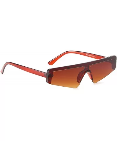 Retro Classic Sunglasses for Men PC UV 400 Protection Sunglasses - Brown - C218SARIG3U $21.77 Oversized