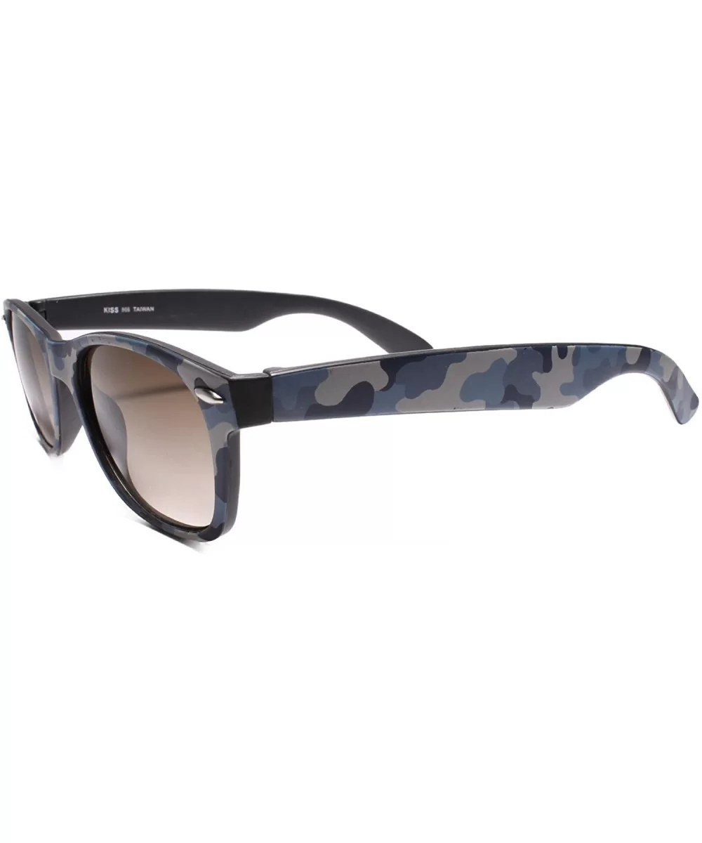 Camo Outdoor Fishing Hunting Camouflage Horn Rimmed Rectangle Mens Sunglasses - Camouflage 2 - CV18UL7AILN $18.08 Rectangular