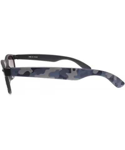 Camo Outdoor Fishing Hunting Camouflage Horn Rimmed Rectangle Mens Sunglasses - Camouflage 2 - CV18UL7AILN $18.08 Rectangular