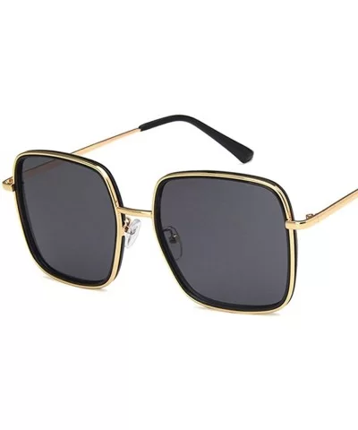 Unisex Sunglasses Fashion Gold Grey Drive Holiday Square Non-Polarized UV400 - C818RH6SMN2 $12.05 Square