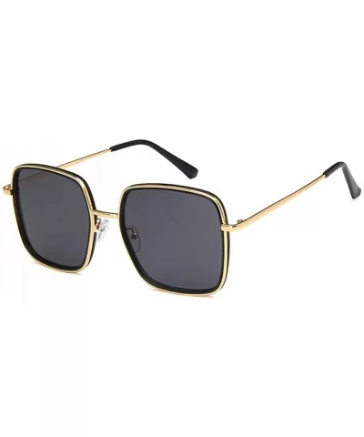 Unisex Sunglasses Fashion Gold Grey Drive Holiday Square Non-Polarized UV400 - C818RH6SMN2 $12.05 Square