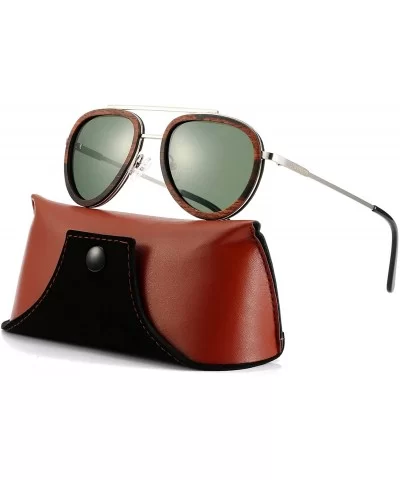 Wood Sunglasses for Women Men Polarized UV Protection Womens Retro Vintage Sunglasses Shades - C818GRO9AE8 $37.69 Sport