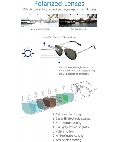 Wood Sunglasses for Women Men Polarized UV Protection Womens Retro Vintage Sunglasses Shades - C818GRO9AE8 $37.69 Sport